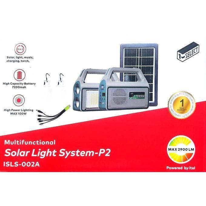 Système d'Éclairage Solaire Multifonction itel Solar Light System-P2 (ISLS-002A) – 5-en-1, 7200mAh et 2900 LM – Image 2