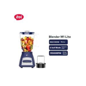 Blender Multifonction itel M1-Lite (IESA-001A) – 500W, Lame à 6 Feuilles et Broyeur