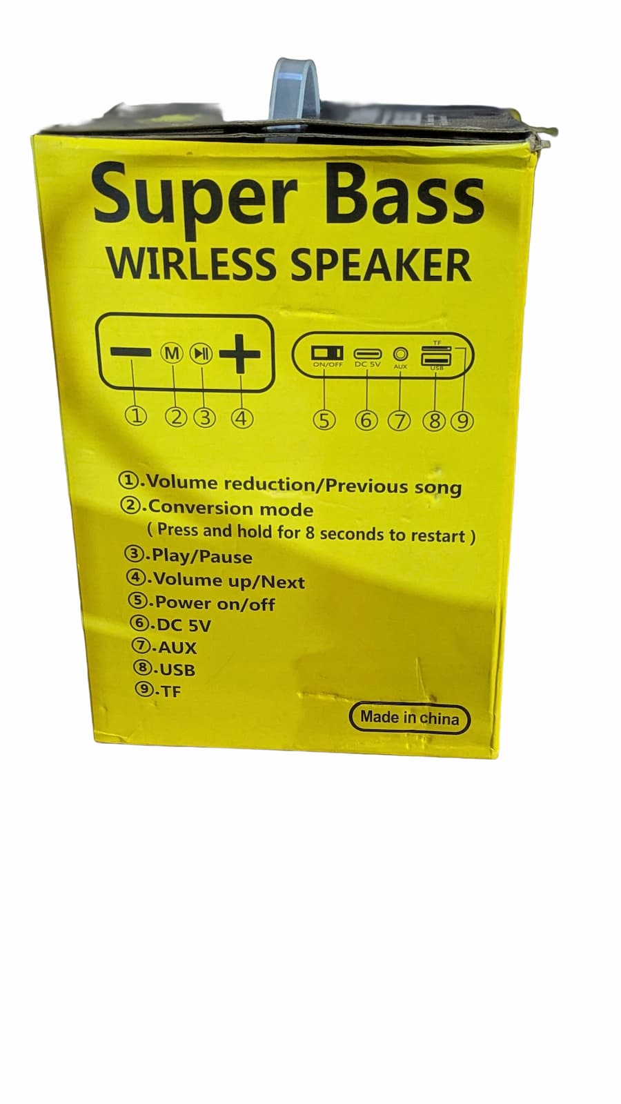 Enceinte Karaoké Bluetooth Super Bass avec 2 Microphones Sans Fil – Batterie Rechargeable 7200mAh, USB/TF/AUX – Image 3