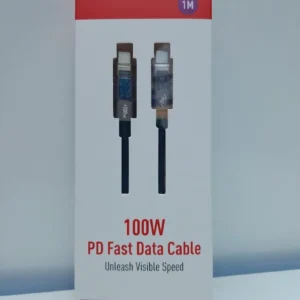 Câble itel Type-C vers Type-C 100W PD – Charge Rapide 1M avec Écran Digital