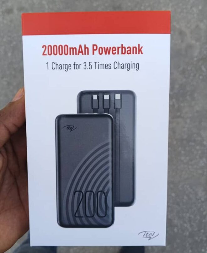 Batterie Externe itel 20000mAh – Powerbank avec Câbles Intégrés – Image 4