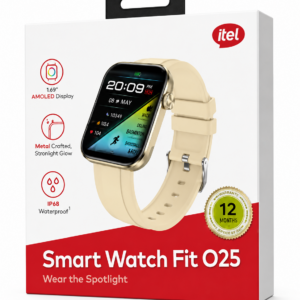 Montre Connectée itel Smart Watch Fit O25 – Écran AMOLED 1.69", Boîtier Métal, Étanche IP68