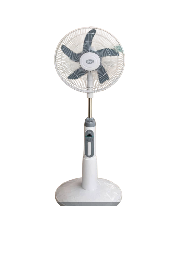 Ventilateur sur Pied Rechargeable itel 18" (IF18-M001) – Autonomie et Double Alimentation