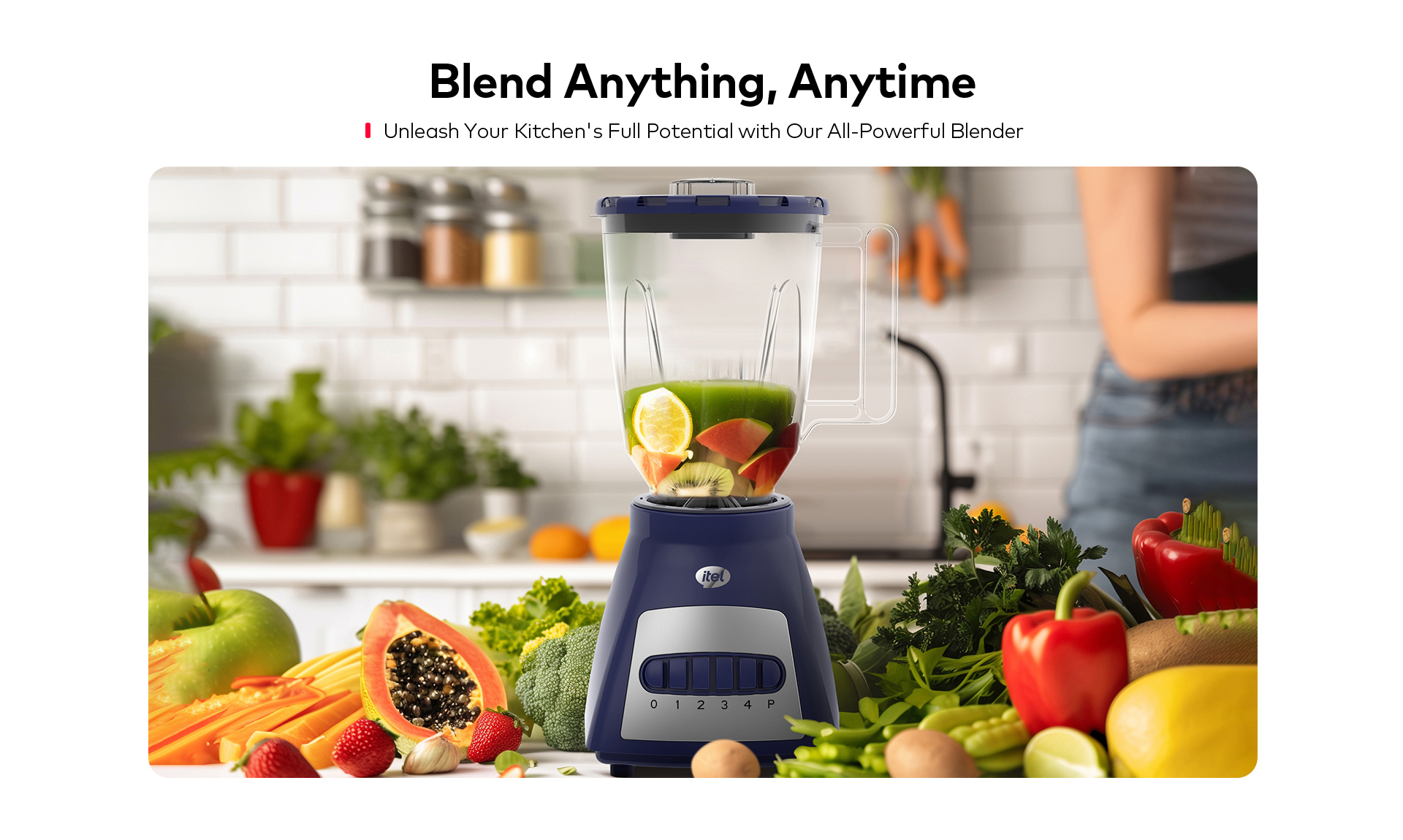 Blender Multifonction itel M1-Lite (IESA-001A) – 500W, Lame à 6 Feuilles et Broyeur – Image 2