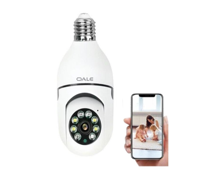 Caméra Ampoule Wi-Fi Intelligente OALE iHome 02 – 1080P, Vision 360° & Audio Bidirectionnel