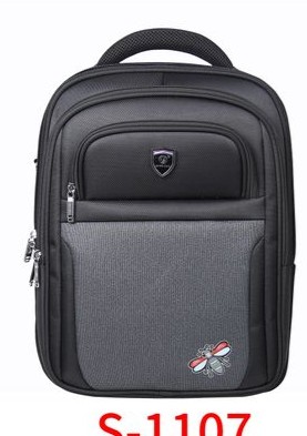 Sac à Dos Professionnel pour Ordinateur S-1107 / S-1108 – Design Élégant Noir et Gris, Compartiment Rembourré