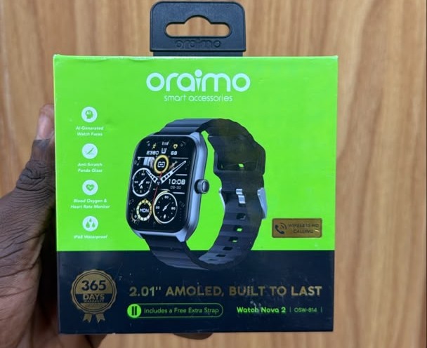 Montre Connectée Oraimo Watch Nova 2 (OSW-814) – Écran Tactile Incurvé AMOLED 2.01", Appels HD, Autonomie 20 Jours et Bracelet Supplémentaire – Image 4