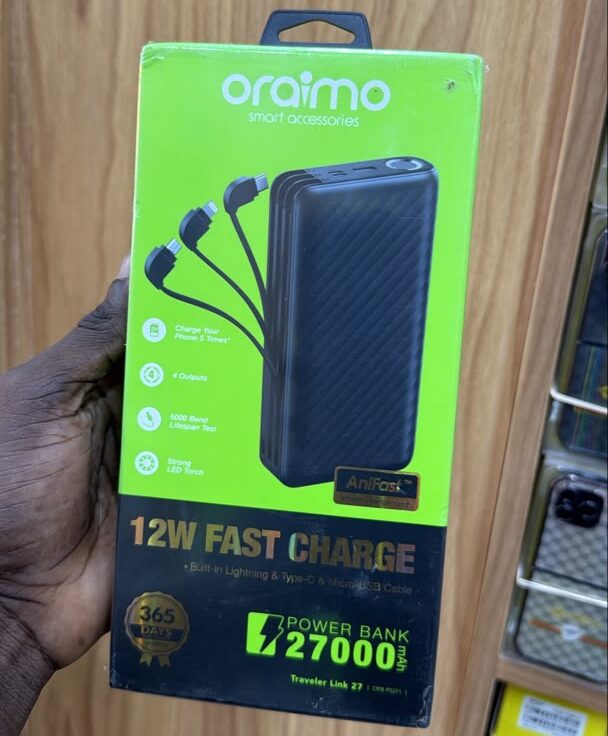 Batterie Externe Haute Capacité 27000 mAh Oraimo Traveler Link 27 (OPB-P5271) – Image 3
