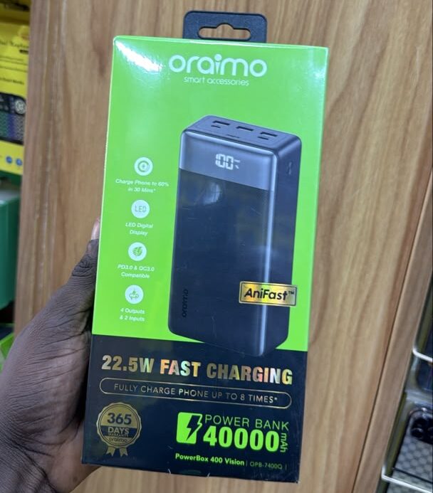 Batterie Externe Haute Capacité 40000 mAh Oraimo PowerBox 400 Vision (OPB-7400V) – Image 2