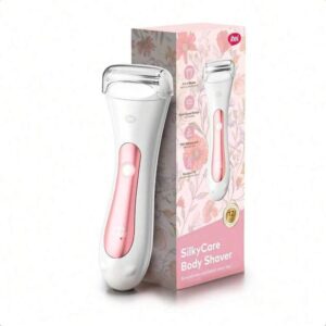 Rasoir Électrique 2-en-1 pour Femme itel SilkyCare Body Shaver – Épilation Sans Douleur, Wet & Dry, Étanche IPX7, Blanc et Or Rose