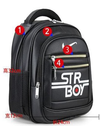 Sac à Dos Urbain H-256-3 "STR BOY" – Noir, Stylé et Multi-Poches – Image 2