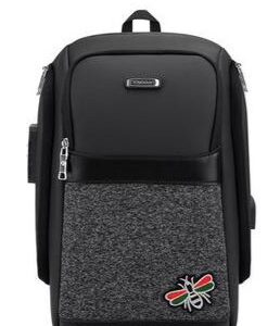 Sac à Dos Antivol Intelligent – 39 cm, Port USB, Serrure à Code et Compartiments Multiples, Noir