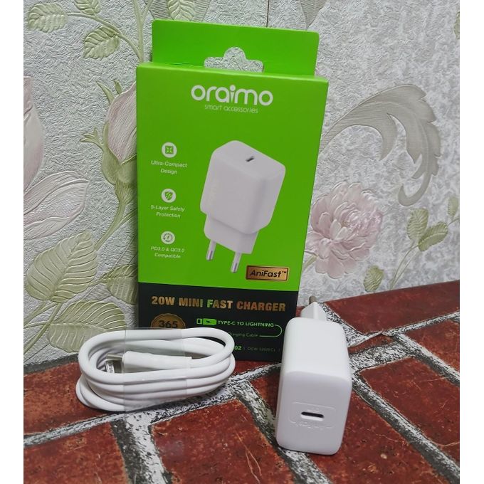 Chargeur Secteur Rapide 20W Oraimo PowerCube 202 (OCW-S302ECL) – Image 2