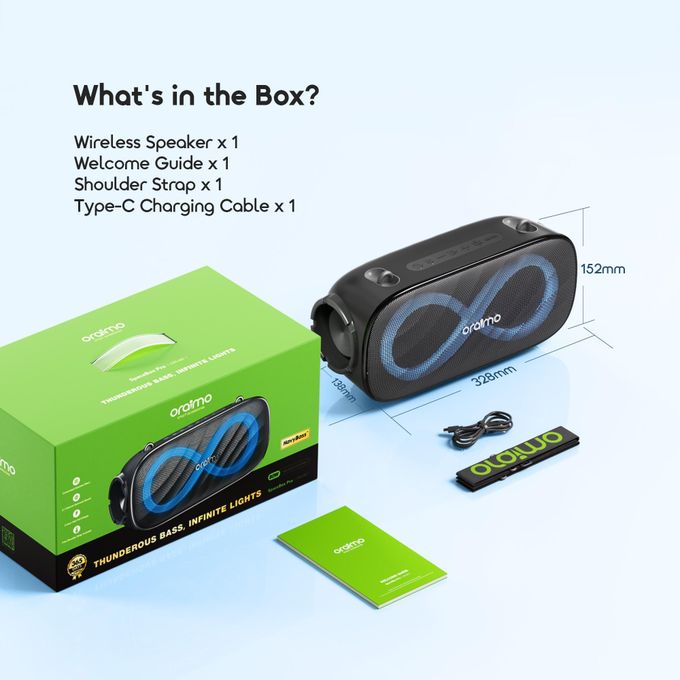 Enceinte Bluetooth Portable Oraimo SpaceBox Pro (OBS-120S) – Basses Puissantes – Image 3