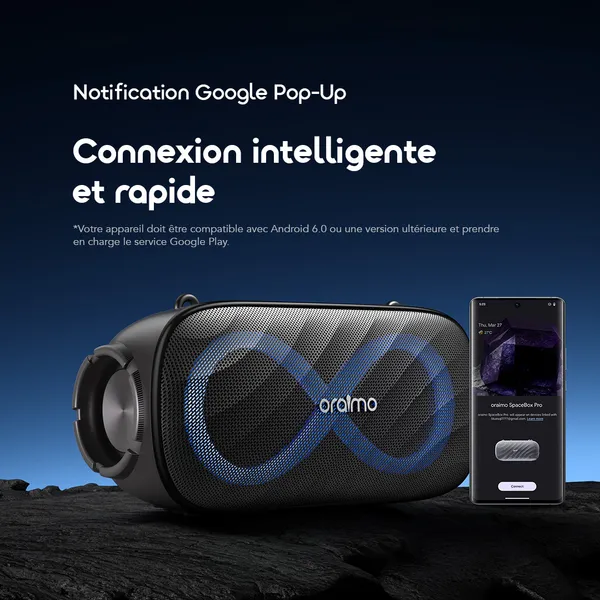 Enceinte Bluetooth Portable Oraimo SpaceBox Pro (OBS-120S) – Basses Puissantes – Image 2