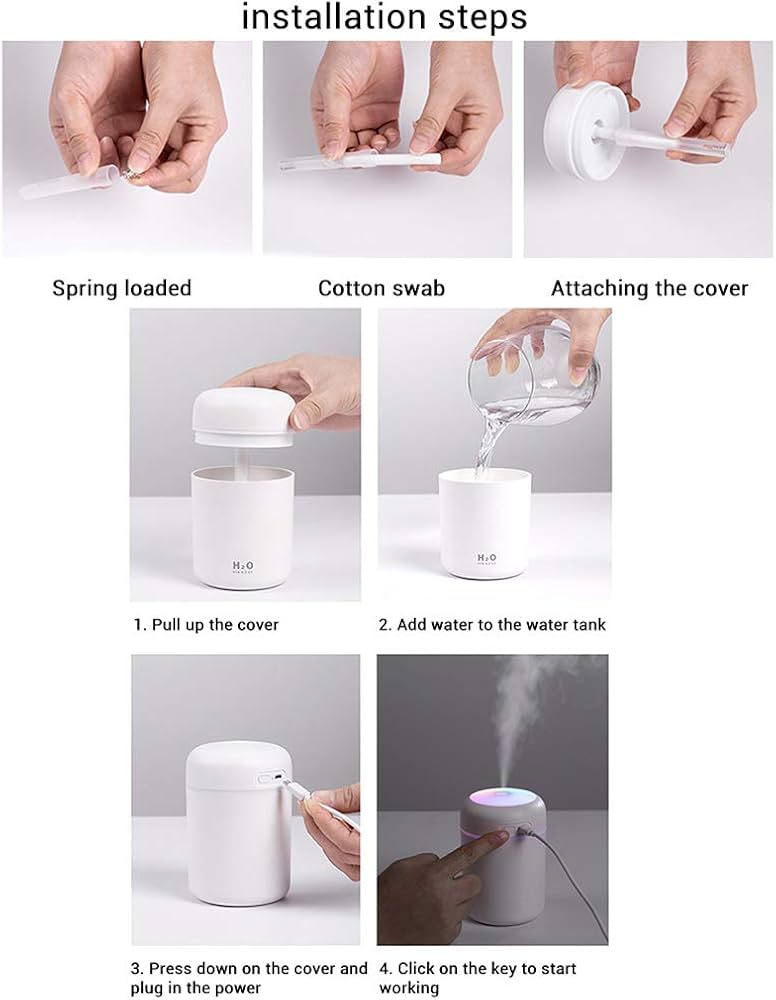 Humidificateur d'Air H2O – Capacité 500 ml, Autonomie 12-18 Heures – Image 3
