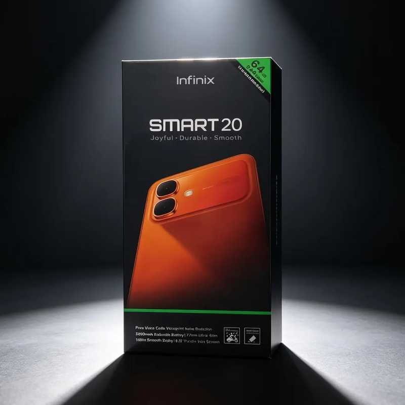 Infinix Smart 20 (4Go/64Go) – Batterie 5200mAh, Ultra-fin 7.7mm & Écran 120Hz – Image 2