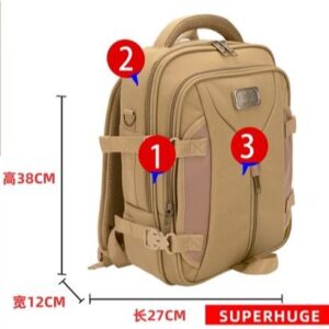 Sac à Dos Multipoches Denggao – 38 cm, Ergonomique et Robuste, Coloris au Choix