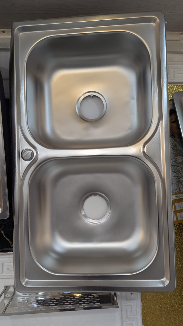 Évier de Cuisine Double Bac en Acier Inoxydable – Double Cuve Robuste, Hygiénique et Design Moderne – Image 2