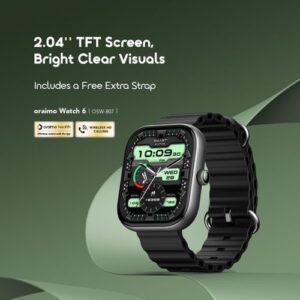Montre Connectée Oraimo Watch 6 (OSW-807) – Écran TFT 2.04", Appels Bluetooth HD