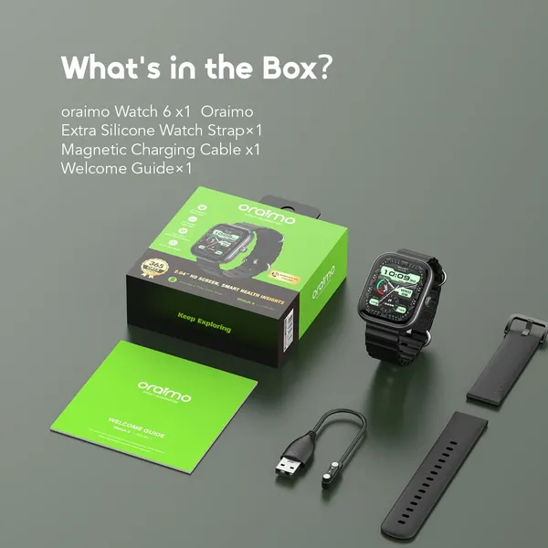 Montre Connectée Oraimo Watch 6 (OSW-807) – Écran TFT 2.04", Appels Bluetooth HD – Image 2