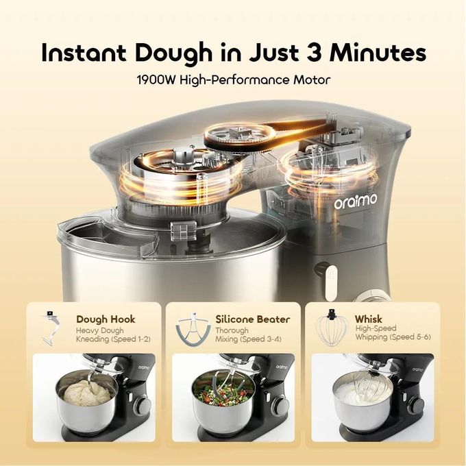 Robot Pâtissier Multifonction 3-en-1 Oraimo OminiMix (OBL-551A) – Image 4