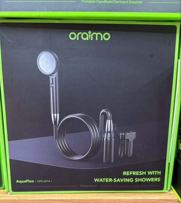 Douche Électrique Portable Rechargeable Oraimo – Pompe Immergée, Pommeau, Flexible, Batterie et Kit d'Installation Complet, Noir – Image 4
