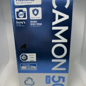 Tecno Camon 50 – 8Go/256Go, AMOLED 144Hz, 6150mAh, IP68/IP69K