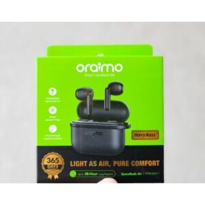 Écouteurs Sans Fil Oraimo SpaceBuds Air (OTW-324S) – Légers, Autonomie 38H, HavyBass, Localisateur et Lanière Anti-Perte, Noir