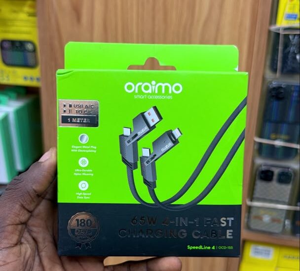 Câble de Charge Rapide 4-en-1 Oraimo SpeedLine 4 (OCCD-365) – – Image 2