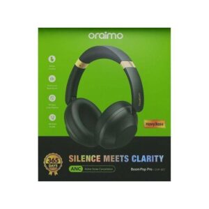 Casque Sans Fil ANC Oraimo Boom Pop Pro (CHP-871) – Réduction Active du Bruit, HavyBass, Commandes Tactiles et Autonomie Longue Durée, Noir