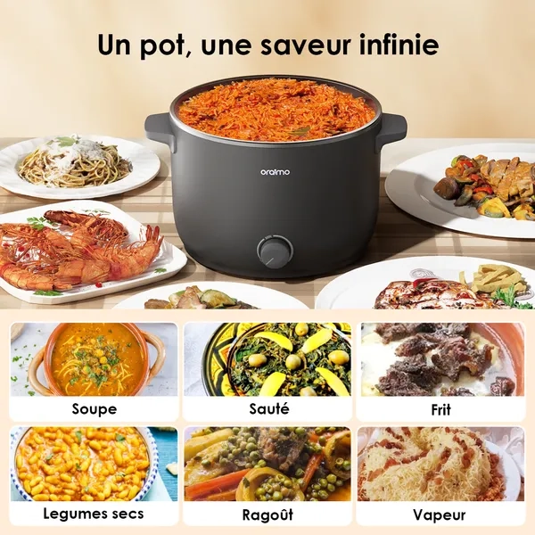 Marmite Électrique Multifonction Oraimo SmartCooker (OHP-201A) – Image 3