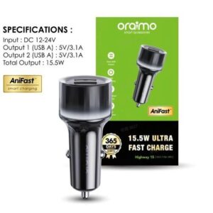 Chargeur Allume-Cigare Rapide Oraimo Highway 15 (OCC-1152)