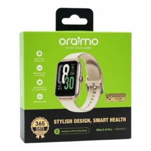 Montre Connectée Oraimo Watch 6 Pro (OSW-807S) – Appels Bluetooth HD, Suivi Santé, IP68 et Bracelet Supplémentaire Offert
