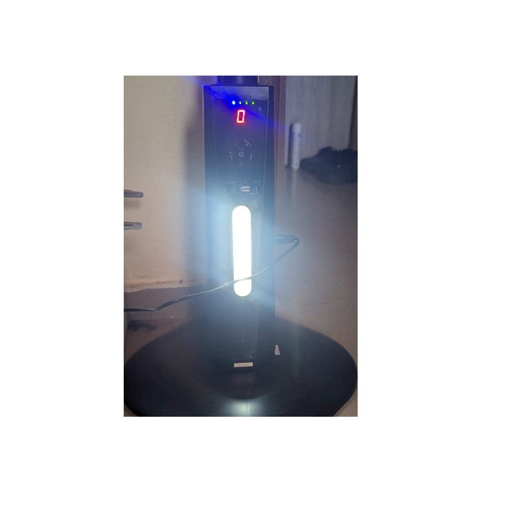 Ventilateur Rechargeable itel 16 Pouces – Panneau de Contrôle Numérique, Éclairage LED Intégré, Noir – Image 3