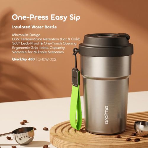 Tasse / Gourde Isotherme Oraimo QuickSip 450 (OHDW-002) – Image 2