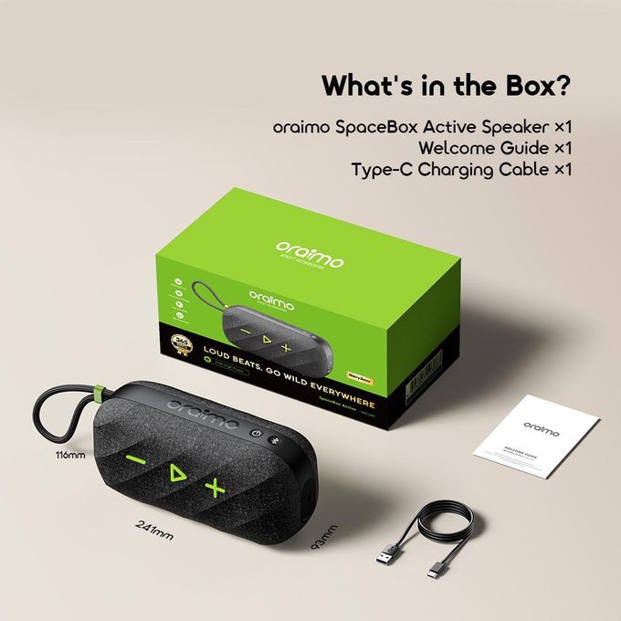 Enceinte Bluetooth Portable Oraimo SpaceBox Active (OBS-480) – Puissance 25W – Image 4