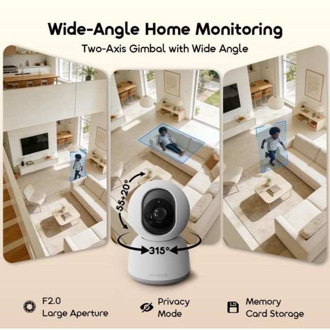 Caméra IP de Surveillance Intérieure Oraimo VigiCam (OSH-015A) – Ultra HD – Image 3