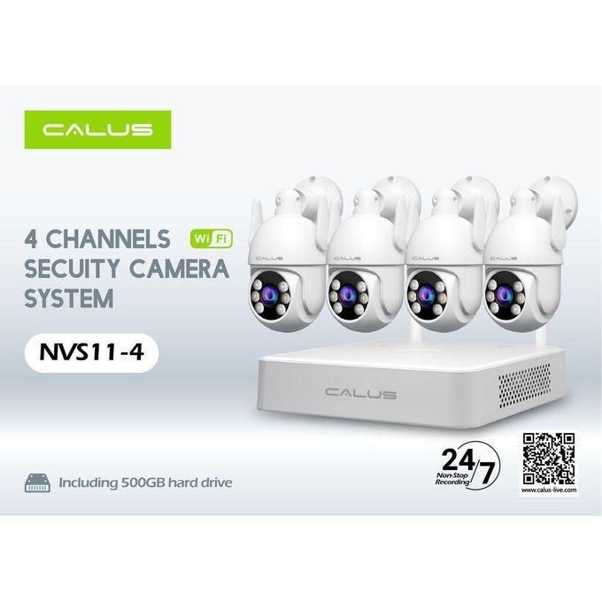 Kit de Vidéosurveillance Wi-Fi 4 Canaux CALUS NVS11-4 – 4 Caméras & Disque Dur 500 Go Inclus – Image 3