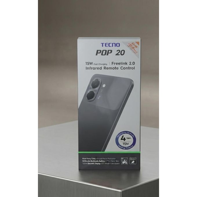 Tecno Pop 20 (4Go/64Go) – Batterie 5200mAh, Charge 15W & Télécommande Infrarouge – Image 2