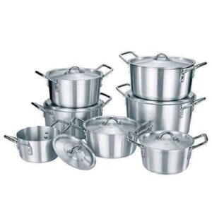 Lot de 7 Casseroles et Marmites en Aluminium – Tailles Variées avec Couvercles