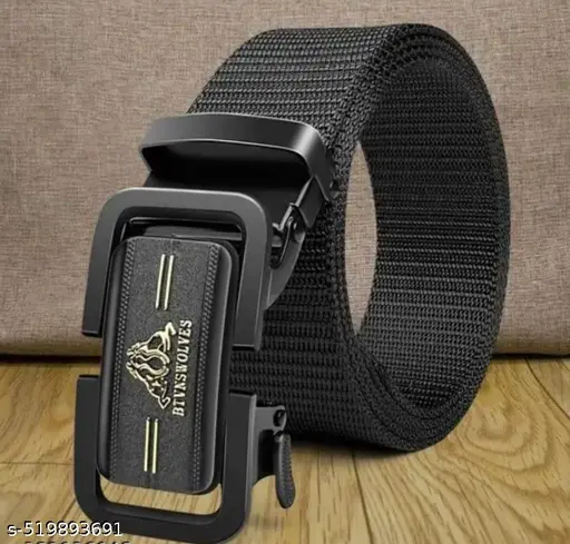 Ceinture en Toile Tactique EGC Noir – Boucle Automatique Élégante et Résistante