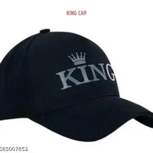 Casquette de Baseball "KING" – Noire avec Broderie Couronne et Inscription