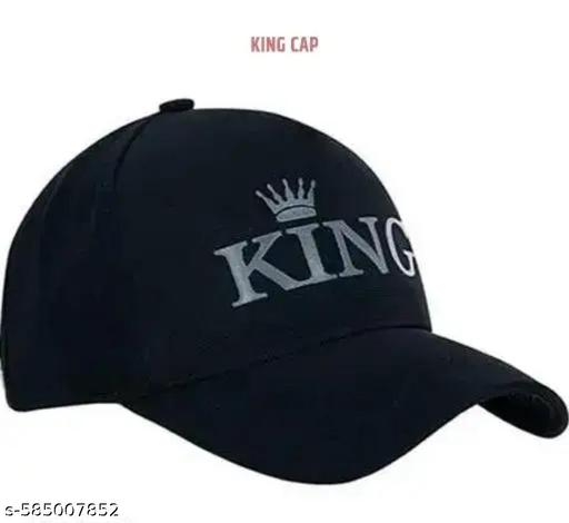 Casquette de Baseball « KING » – Noire avec Broderie Couronne et Inscription