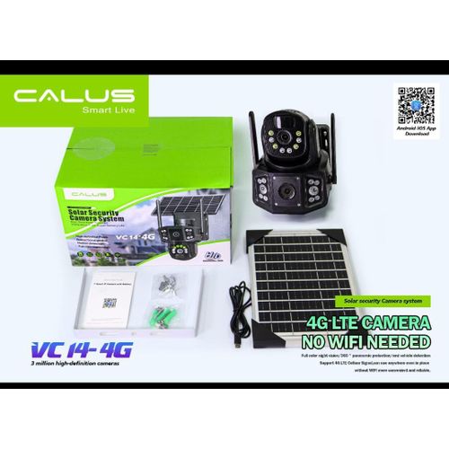 Caméra de Surveillance Solaire 4G CALUS VC 14-4G – 12MP Ultra HD, Vision Nocturne Couleur & Sans Wi-Fi – Image 3
