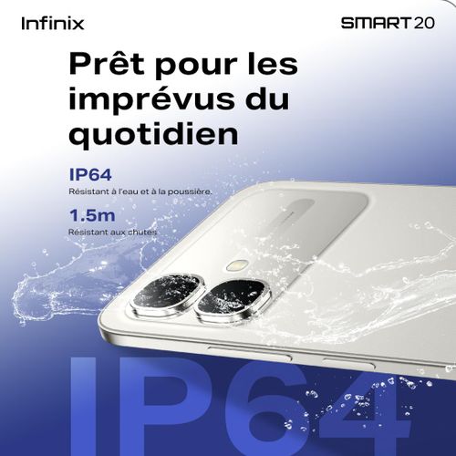 Infinix Smart 20 (4Go/128Go) – Batterie 5200mAh, Ultra-fin 7.7mm & Écran 120Hz – Image 2
