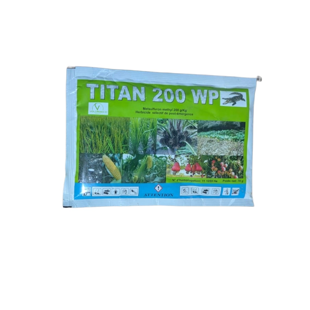 Herbicide Sélectif de Post-Émergence TITAN 200 WP – Metsulfuron Methyl 200 g/Kg