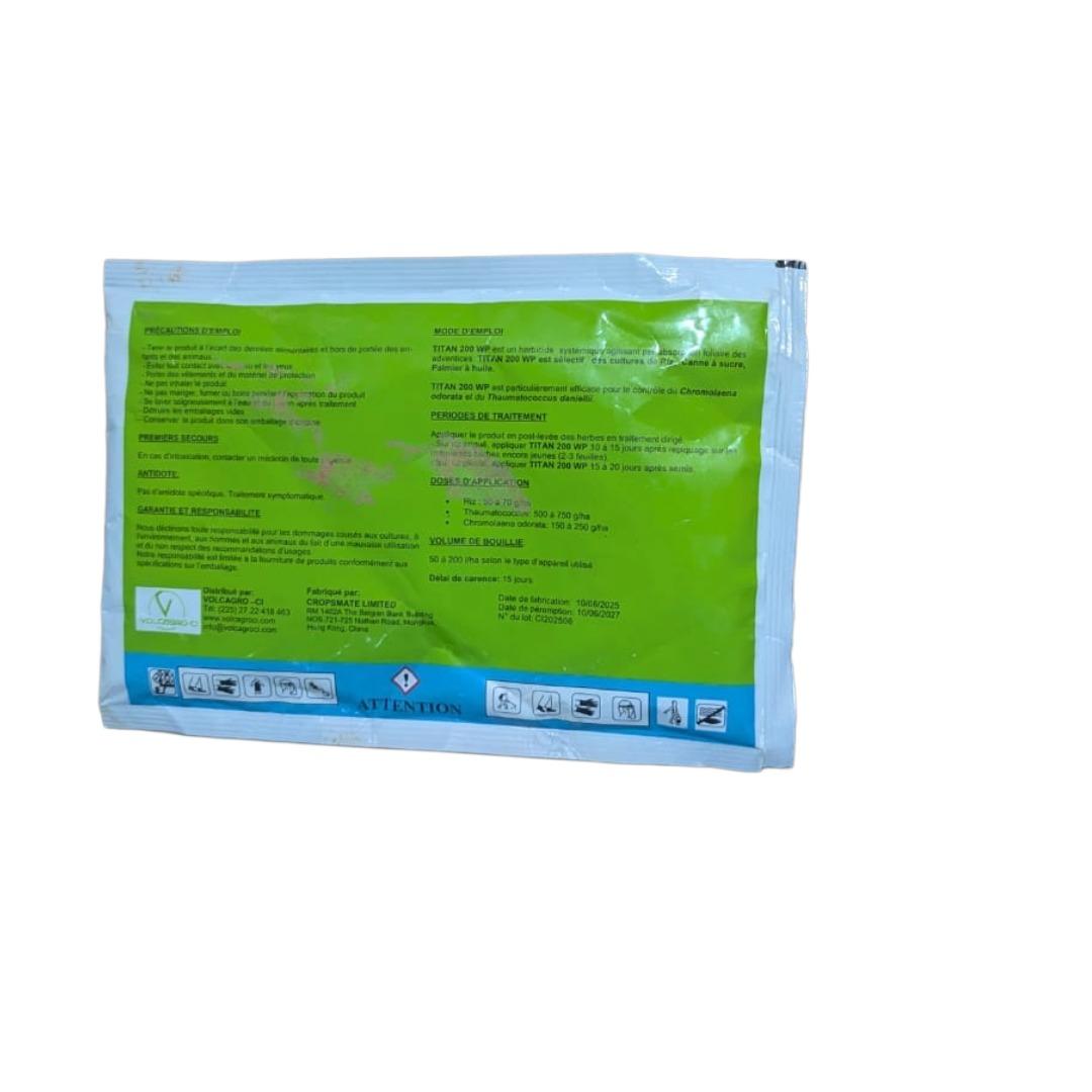 Herbicide Sélectif de Post-Émergence TITAN 200 WP – Metsulfuron Methyl 200 g/Kg – Image 2