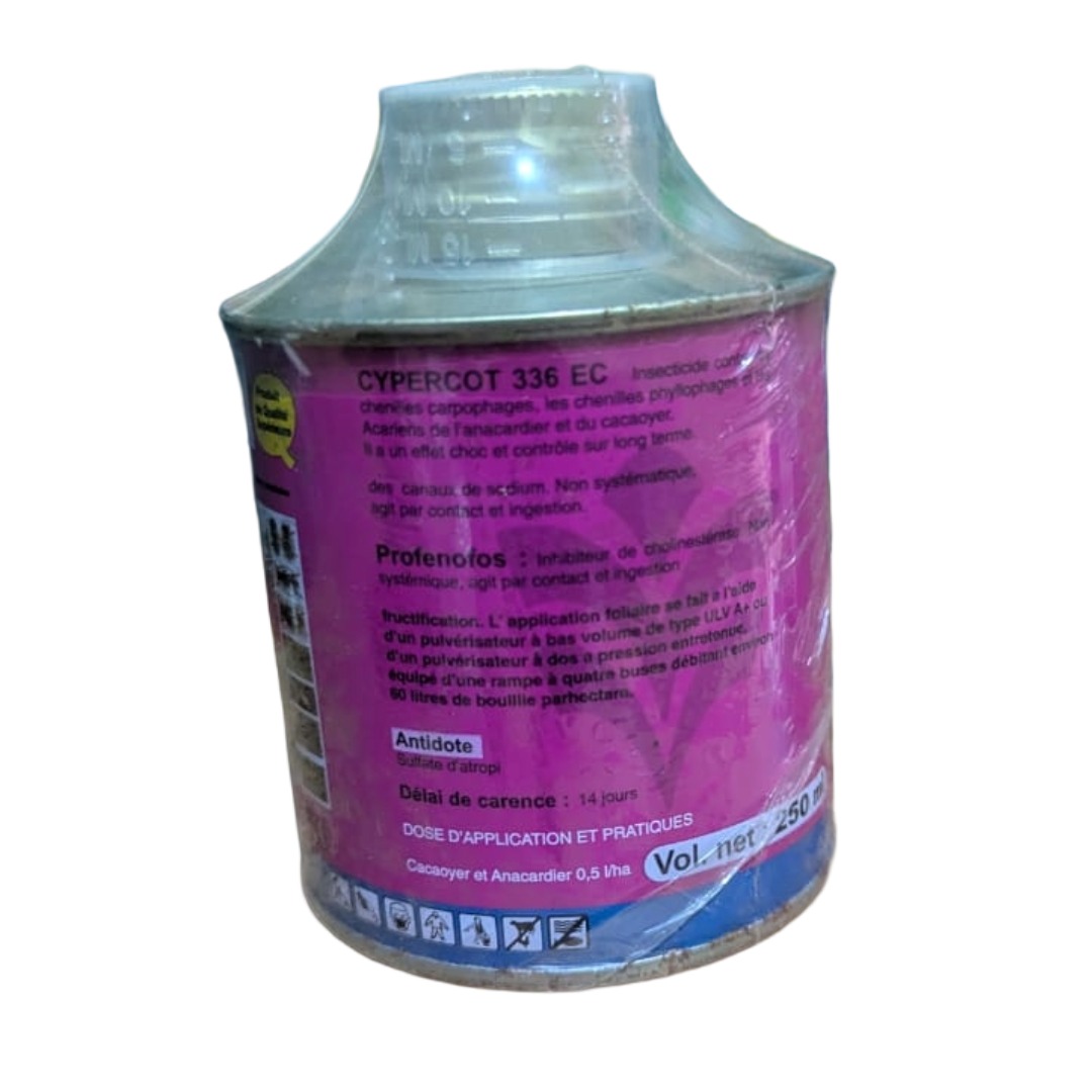 Insecticide Polyvalent CYPERCOT 336 EC – Profenofos 300 g/L + Cyperméthrine 36 g/L – Image 2