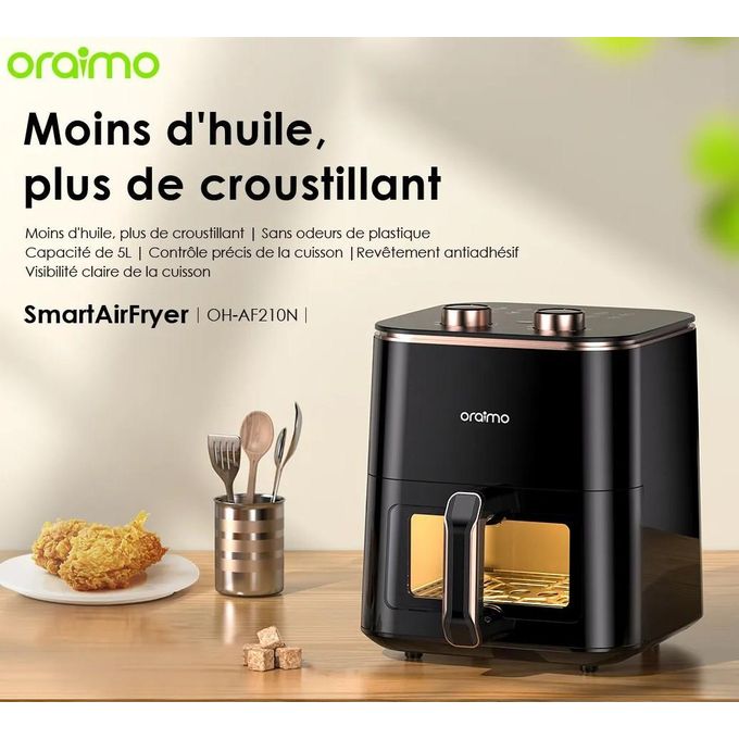 Friteuse sans huile intelligente Oraimo SmartAirFryer OH-AF210N – Capacité 5L & Cuisson Croustillante – Image 3
